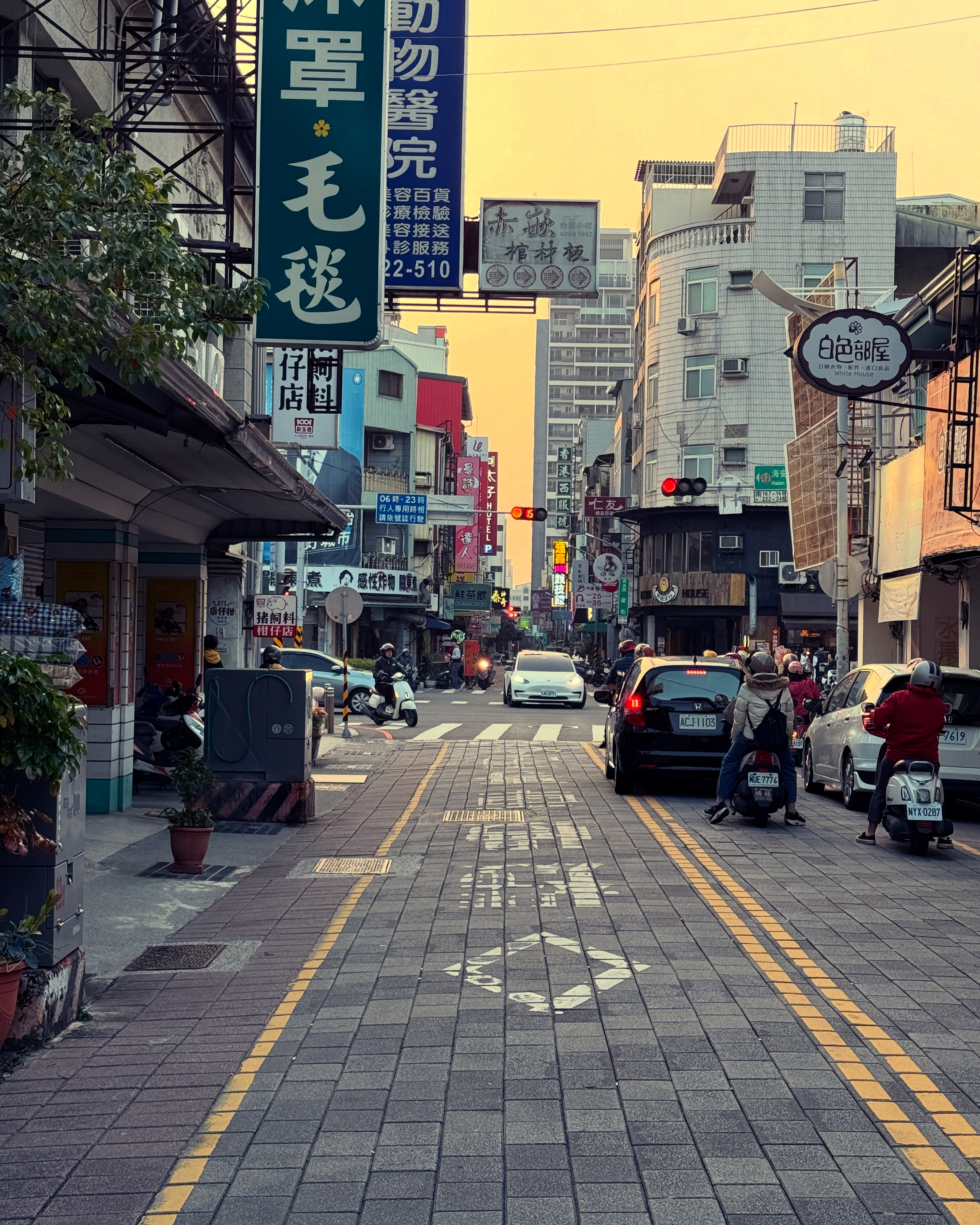 Tainan City downtown at dusk