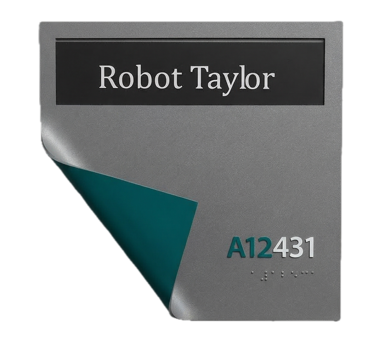 Official Adobe Office Nameplate for 'Robot Taylor'